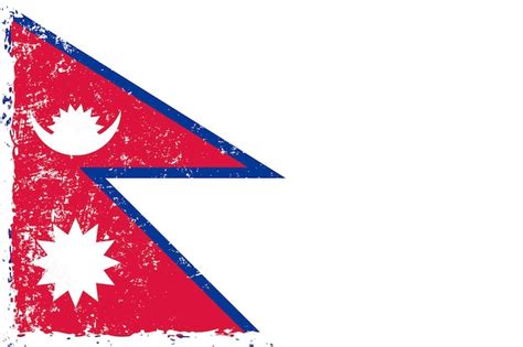 Premium Vector Nepal Flag Grunge Distressed Style