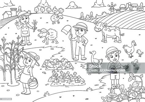 Agricultura Desenho De Plantação Para Colorir - Desenho De Agricultura Familiar Para Colorir - RETOEDU