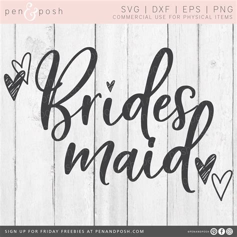 Craft Supplies Tools Bridesmaid Svg Files Bride Wedding Party Svg