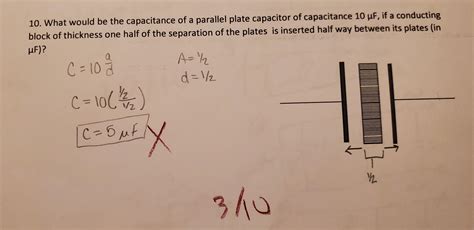 Solved 10. What would be the capacitance of a parallel plate | Chegg.com