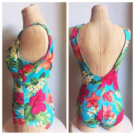 Maxine Of Hollywood Swim Vintage Hawaiian Pin Up Plus Size Swimsuit