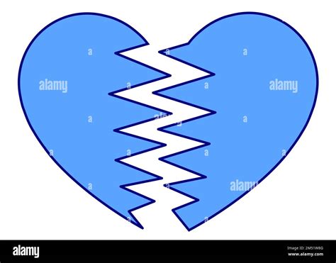 A big broken blue heart Stock Photo - Alamy