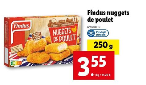 Promo Findus Nuggets De Poulet Chez Lidl