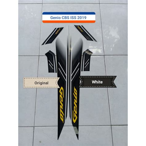 Jual Sticker Striping Lis Motor Honda Genio Cbs Iss Putih Original