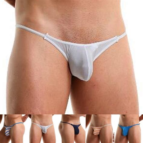 Skin Friendly Men S T Back G String Thong Bikini Underwear With Micro Mesh Pouch Shopee