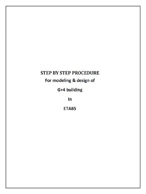 Pdf Stepbystep Procedure For Modelinganddesign In Etabs Dokumen Tips