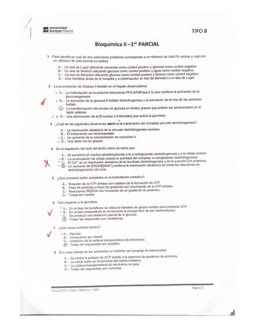 Primer Parcial Bioquimica Ii Pdf