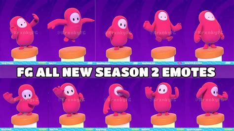 FALL GUYS ALL NEW SEASON 2 EMOTES YouTube