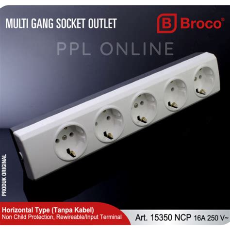 Jual Broco Stop Kontak 5 Lubang 15350 Ncp Socket Terminal 5 Lb Lbg