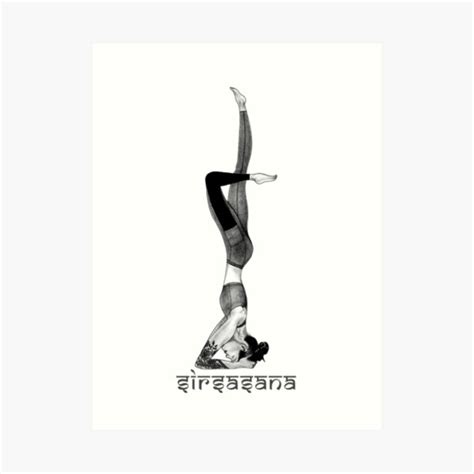 Yoga Poses With Names Yoga Drawing Headstand Sirsasana Yogini