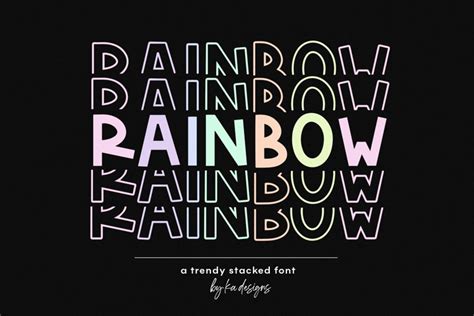 Rainbow - A Fun Stacked Font (381468)