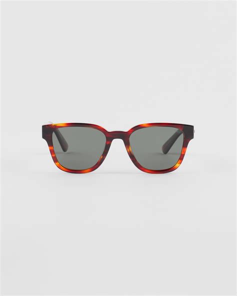 Bottle Lenses Sunglasses With Iconic Metal Plaque Prada