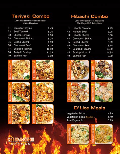 Hibachi Express Menu