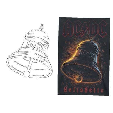 AC DC Hells bells tattoo stencil | Acdc tattoo, Cool tattoo drawings ...