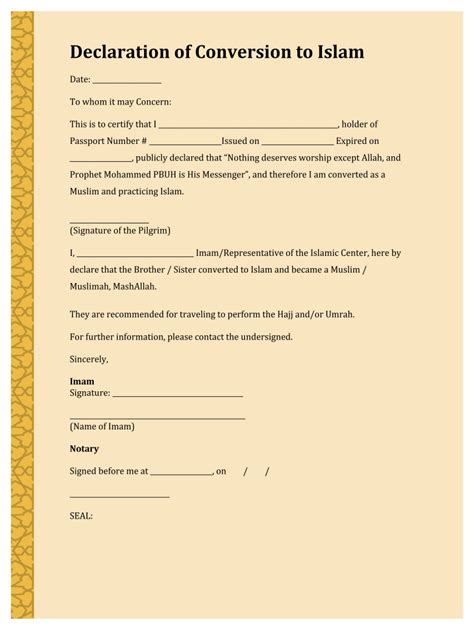 Shahada Certificate Pdf - Fill Online, Printable, Fillable, Blank ...