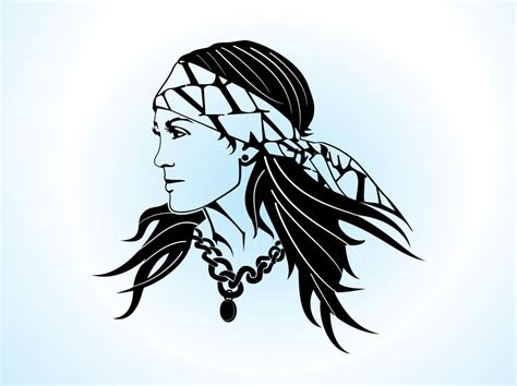 Gypsy Woman Vector Vector Art & Graphics | freevector.com