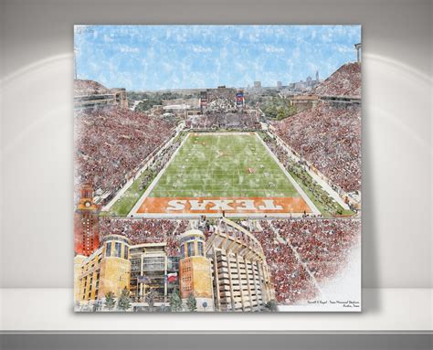 Darrell K Royal-texas Memorial Stadium Canvas / Print Artist - Etsy