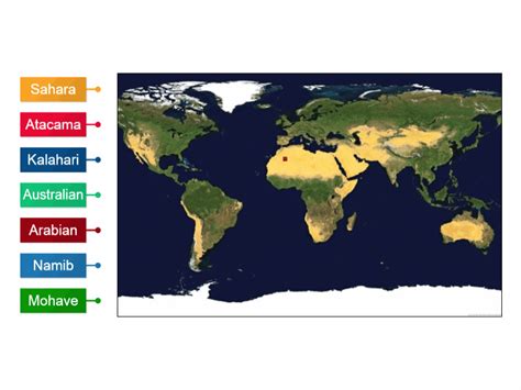 Locate The Hot Deserts Of The World Labelled Diagram