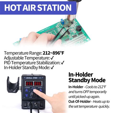 Snapklik YIHUA 8786D I 2 In 1 Hot Air Rework And Soldering Iron Station