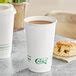 EcoChoice 16 Oz Smooth Double Wall White Compostable Paper Hot Cup 25 Sample