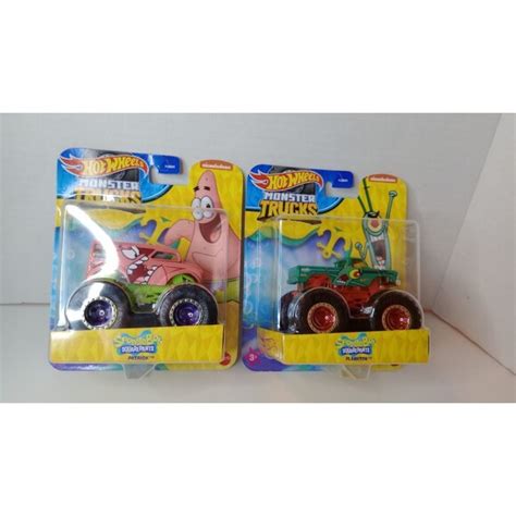 Hot Wheels Toys Spongebob Squarepants Hot Wheelsmonster Trucks Patrick And Plankton