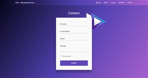 Chic Bootstrap 4 Forms By Adamthemes Codecanyon