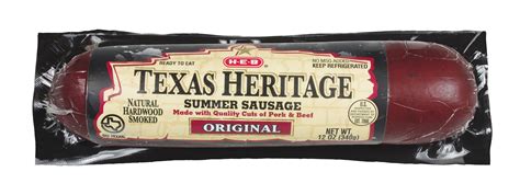 H E B Texas Heritage Original Summer Sausage Shop Sausage At H E B