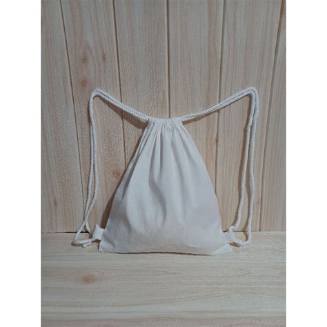 Canvas Drawstring Bag Backpack Katsa Shopee Malaysia