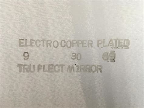 Lot Electro Copper Plated Tru Flect Oval Mirror