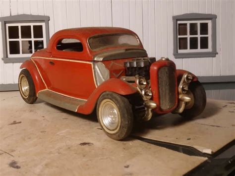 Vintage Built Automobile Model Kit Survivor Hot Rod Et Custom Car Maquettes Mont Es Anciennes