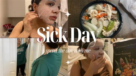 Sick Day Vlog 🤒 Lazy Day Skincare Lego Flowers Relaxing Yummy Food 🍲 Youtube