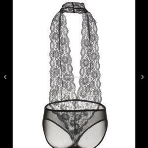 Intimates Sleepwear Sexy Black Lace Bodysuit Lingerie Sleepwear Med Poshmark