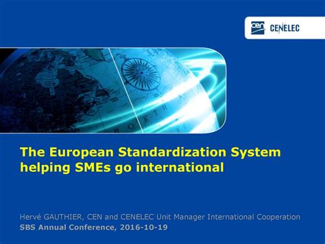 The European Standardization System Helping Smes Go International Ppt