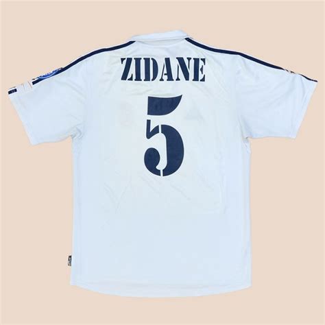 Real Madrid 2001 - 2002 Champions League Home Shirt #5 Zidane (Good) M ...