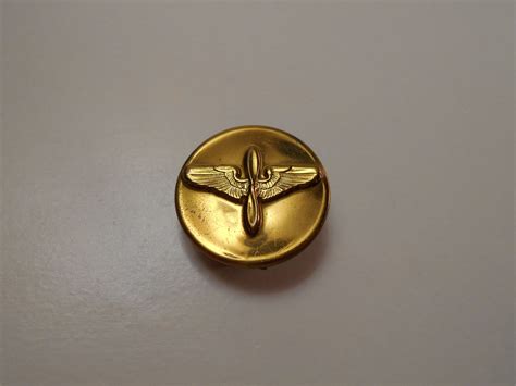 United States Army Air Force Collar Insignia Pin Wwii Propeller And Wings Pin Vintage Enlisted