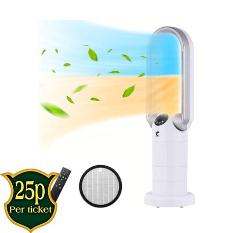 Oceanloong W Space Heater Bladeless Tower Fan Hepa Air Purifier