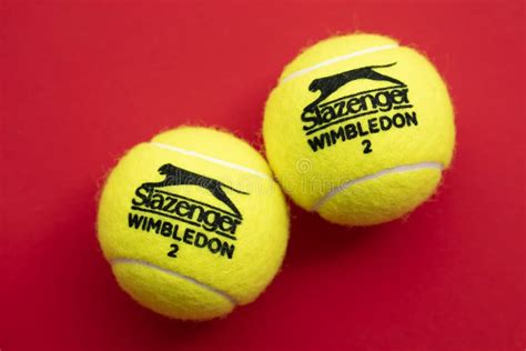 London Uk June 2021 Official Wimbledon Tennis Slazenger Brand Ball