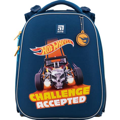 Рюкзак шкільний каркасний Kite Education Hot Wheels HW M г х х см синій фото