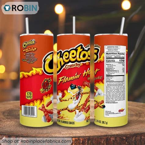 Cheetos Flamin Hot D Printed Skinny Tumbler Robinplacefabrics