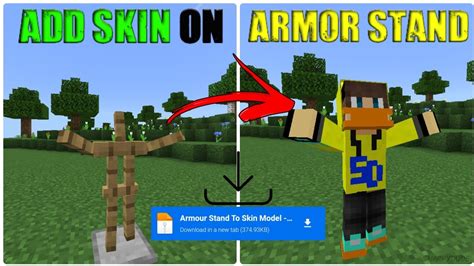 Add Your Skin On Armor Stand Mcpe Addon New Mod For Mcpe Add Skin