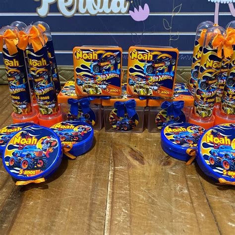 Kit Festa Hot Wheels Personalizados 10 Caixas 10 Tubetes 10 Latinhas Shopee Brasil