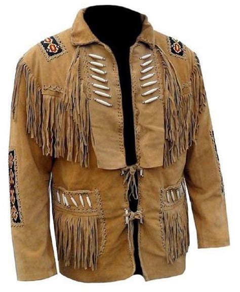 Mens Native American Leather Jacket Suede Handmade Indian Etsy