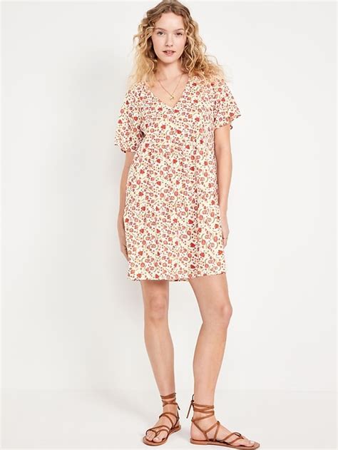 V Neck Mini Swing Dress Old Navy