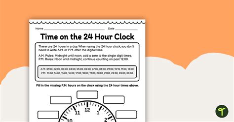 Converting 12 Hour And 24 Hour Clock Worksheets Teacher Made Worksheets Library