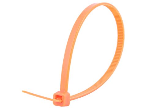 8 Inch Fluorescent Orange Standard Nylon Cable Tie 100 Pack At Cables N More