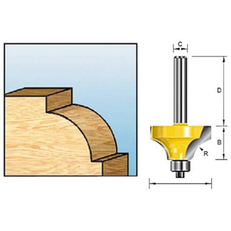 Makita D Fraise Quart De Rond Hm Avec Roulement Billes Klium