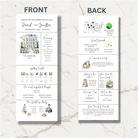 Infographic Wedding Program Infographic Wedding Program Template