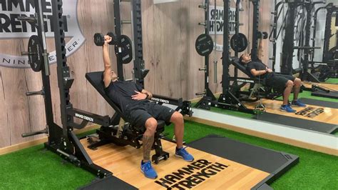 3 Press Banca Inclinado Mancuerna A Una Mano Inclined Bench Press