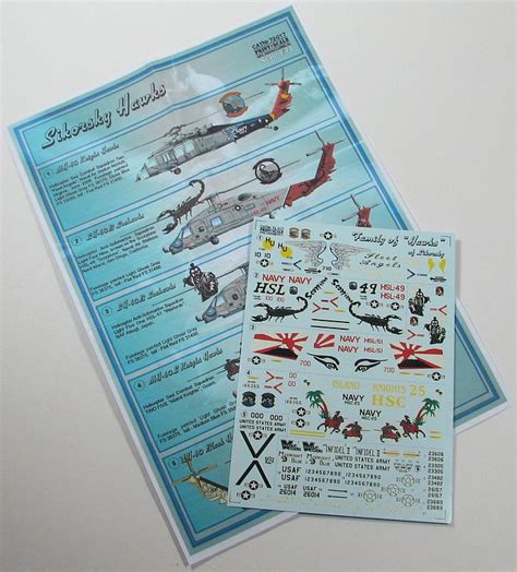 Internet Modeler Print Scale 1/72 Sikorsky Hawks (Helicopter) Decals