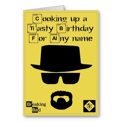 Personalised Breaking Bad Birthday Card Cooking By Martynandwells